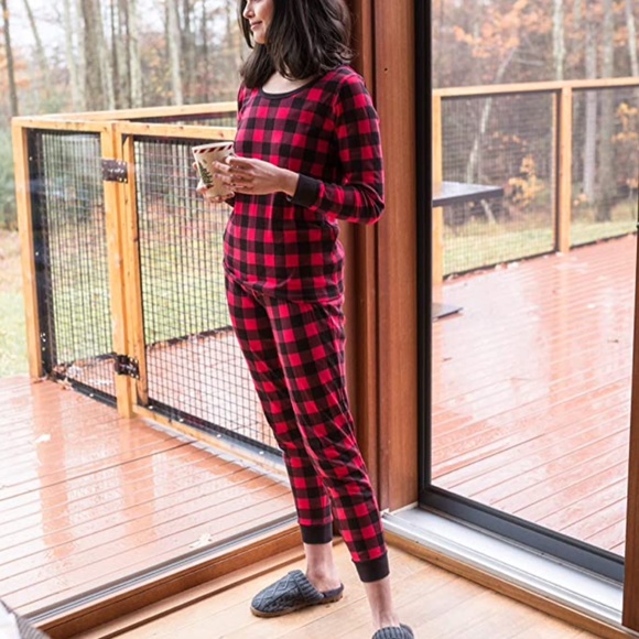 Follow Me Pajamas Red Black Buffalo Plaid NEW - Picture 3 of 4